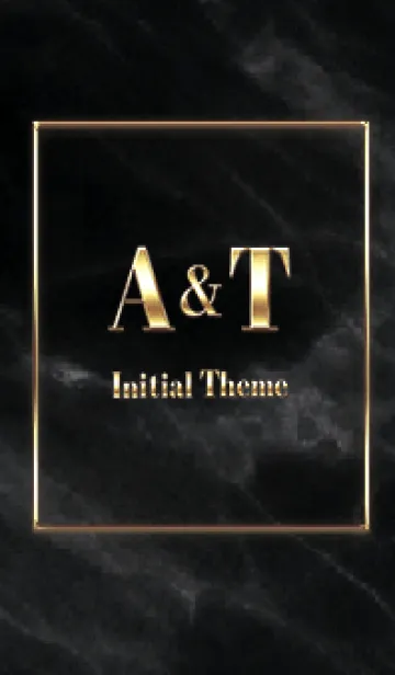 [LINE着せ替え] 【 A&T 】Initial Theme Gold - ブラックの画像1