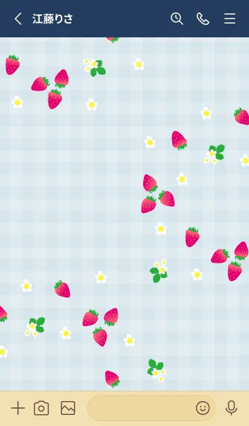 [LINE着せ替え] いちご シンプルかわいい19の画像2