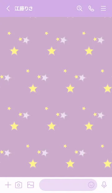 [LINE着せ替え] きらきら星 薄い紫の画像2