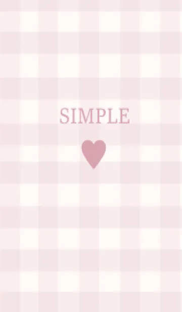 [LINE着せ替え] SIMPLE HEART =check naturalpink=の画像1