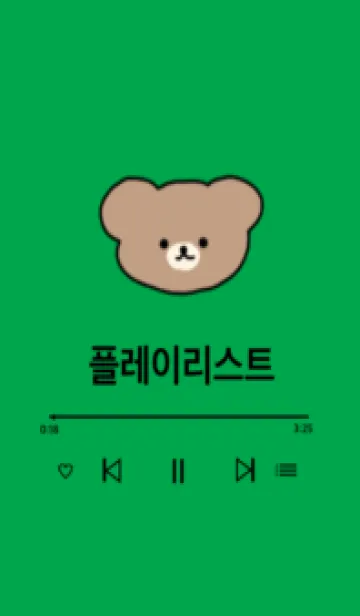 [LINE着せ替え] 韓国語♡PLAYLIST_GREENの画像1