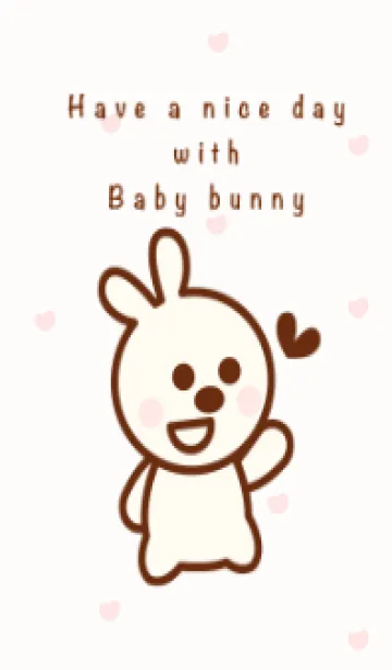 [LINE着せ替え] Happy baby bunnyの画像1