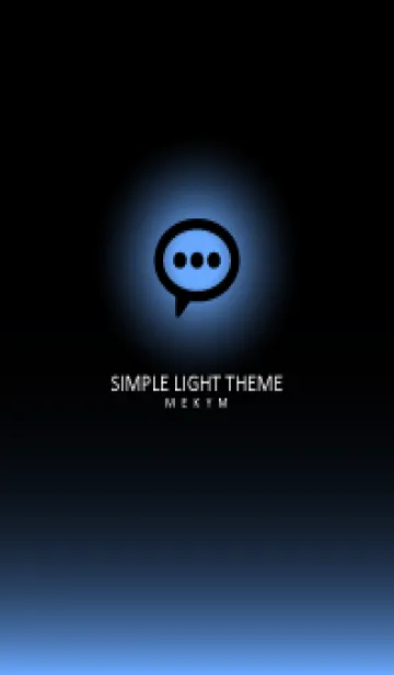 [LINE着せ替え] BLACK-SIMPLE LIGHT ICON GRADATION 8の画像1