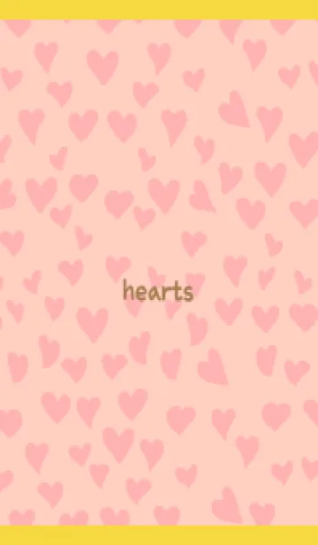 [LINE着せ替え] cute hearts on yellow3 JPの画像1