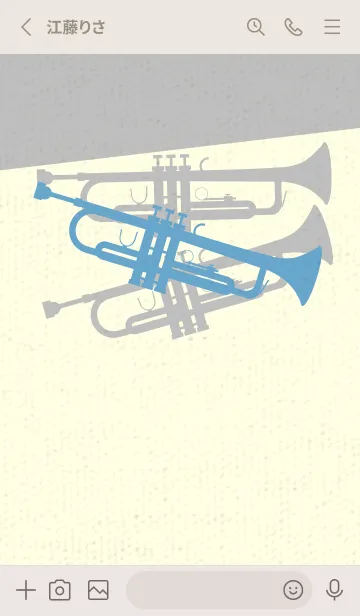 [LINE着せ替え] Trumpet CLR チョークブルーの画像2