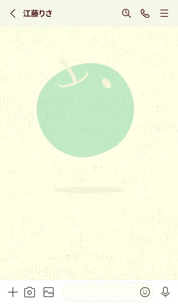 [LINE着せ替え] りんご型のきせかえ ペールホワイトリリーの画像2