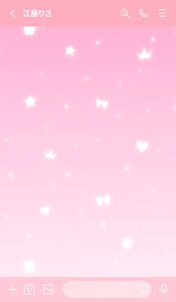 [LINE着せ替え] キラキラ -light pink-の画像2
