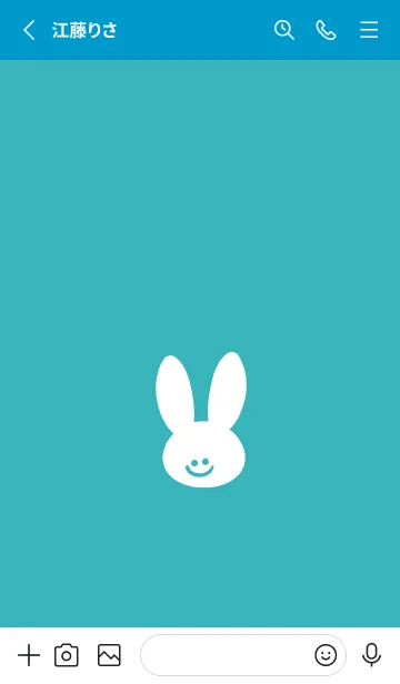 [LINE着せ替え] ホワイト ラビット 205の画像2