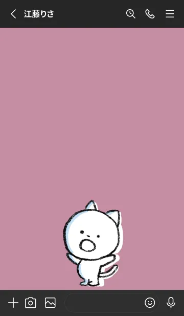 [LINE着せ替え] 黒とピンク : まるねこ2の画像2