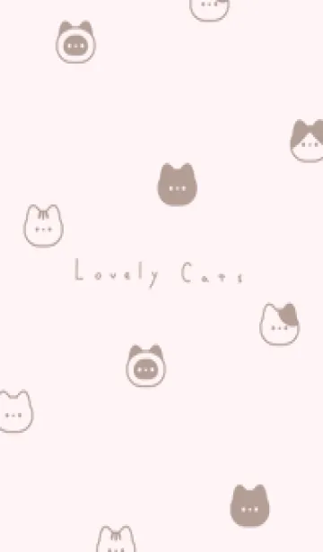 [LINE着せ替え] ゆるいねこ / ピンクの画像1