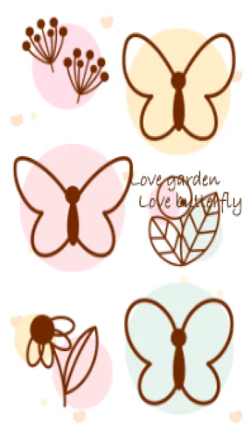 [LINE着せ替え] I love butterfly theme 12の画像1