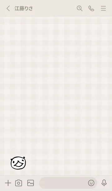 [LINE着せ替え] パンダ チェック柄16の画像2