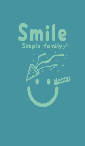 [LINE着せ替え] スマイル＆ハッピー ペールサックスブルーの画像1