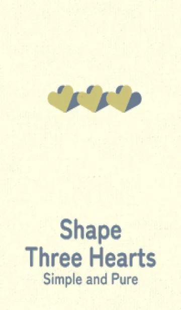 [LINE着せ替え] 3つのハート型の着せかえ Colonial yellowの画像1