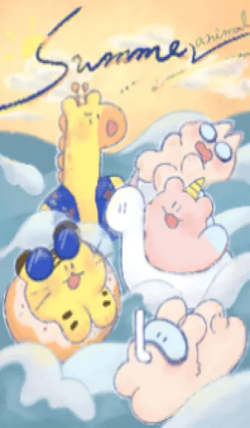 [LINE着せ替え] Animals summerの画像1