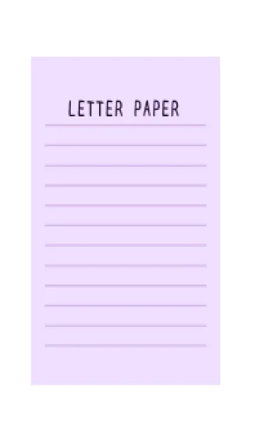 [LINE着せ替え] カラー便箋/パープル/ホワイトの画像1