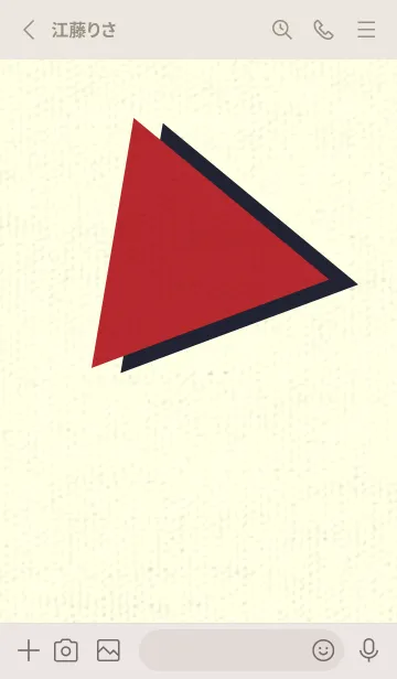 [LINE着せ替え] 三角型の着せかえ 茜色の画像2