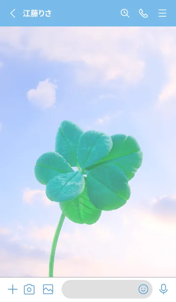 [LINE着せ替え] 本物ラッキークローバー 7-leaf #2-16の画像2