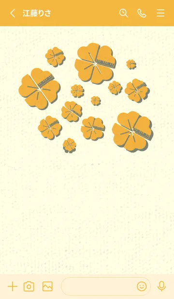 [LINE着せ替え] Piano clover 山吹色の画像2