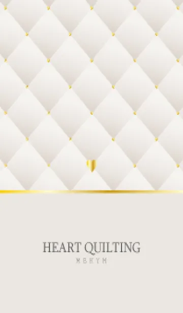 [LINE着せ替え] HEART QUILTING - PINK BEIGE 4の画像1