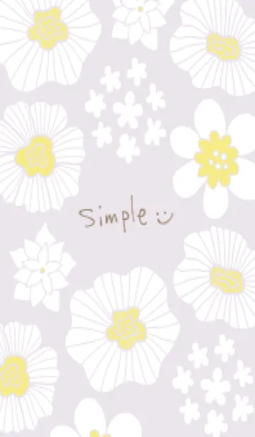 [LINE着せ替え] 白いお花と白い小花23の画像1