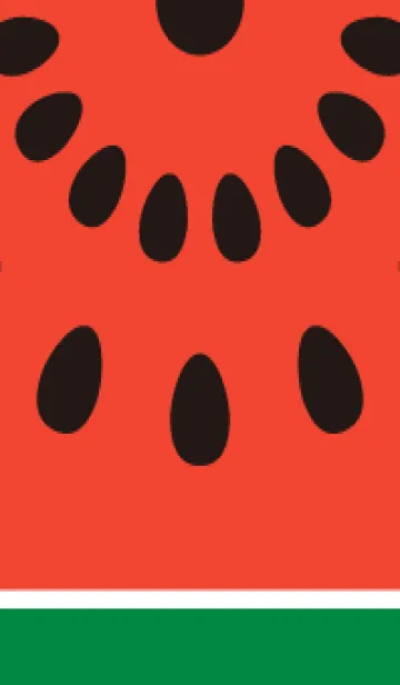 [LINE着せ替え] スイカだよ／オレンジレッドの画像1
