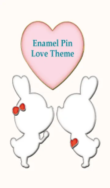 [LINE着せ替え] Enamel Pin LOVE Pair 95の画像1