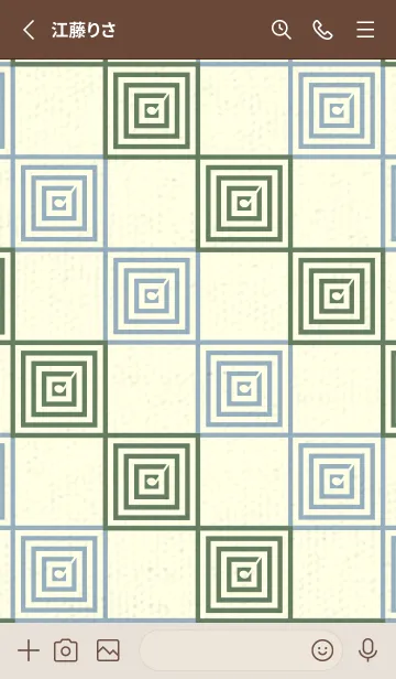 [LINE着せ替え] 和音 市松模様 音符  エルムグリーンの画像2