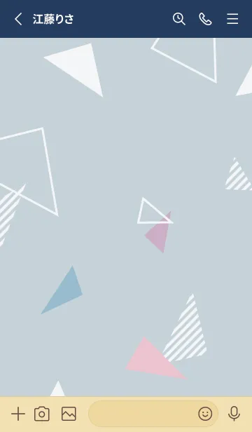 [LINE着せ替え] オシャレ 三角23の画像2