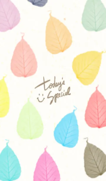 [LINE着せ替え] 葉っぱ カラフル 大人9の画像1