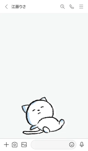 [LINE着せ替え] グレー : まるねこ3の画像2
