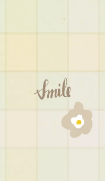 [LINE着せ替え] チェック柄 北欧風花27の画像1