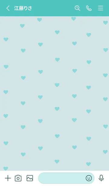 [LINE着せ替え] pattern_heart /turquoiseの画像2