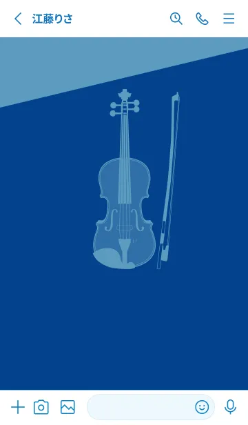 [LINE着せ替え] Violin CLR ローヤルブルーの画像2