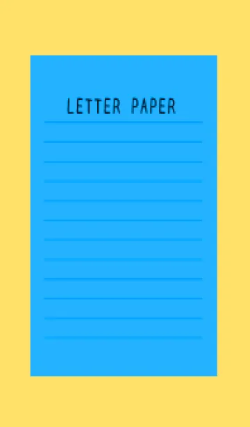 [LINE着せ替え] カラー便箋/ブルー/イエローの画像1