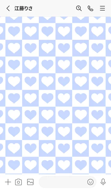 [LINE着せ替え] ブロック＆ハート 59の画像2