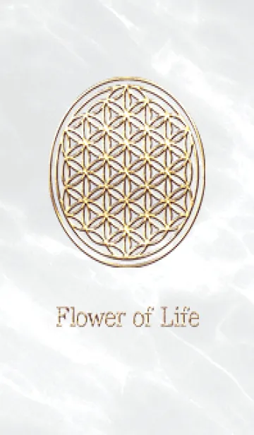 [LINE着せ替え] Flower of Life - Gold (M) - グレー 02の画像1