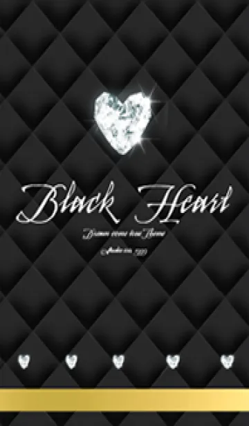 [LINE着せ替え] Black Heart simple1の画像1