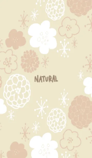 [LINE着せ替え] 白とベージュのお花 キラキラ23の画像1