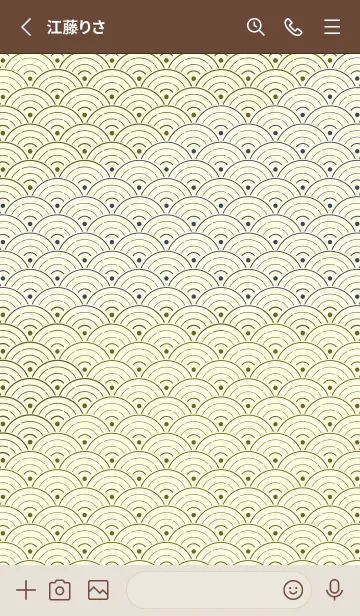 [LINE着せ替え] 和音 青海波&fermata  オリーブの画像2