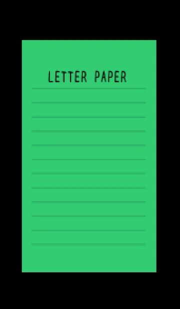 [LINE着せ替え] カラー便箋/グリーン/ブラックの画像1