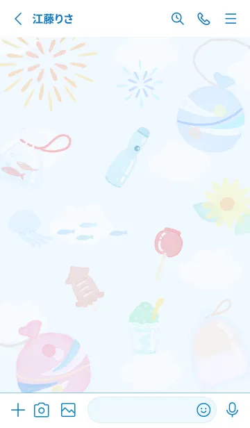 [LINE着せ替え] blue♡夏の彩り15_1の画像2