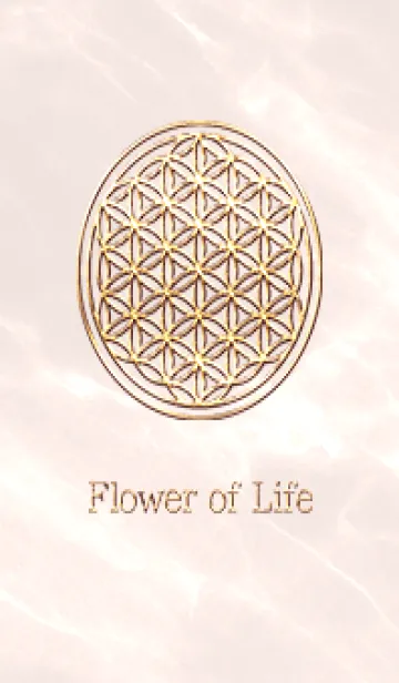 [LINE着せ替え] Flower of Life - Gold (M) - ベージュ 01の画像1