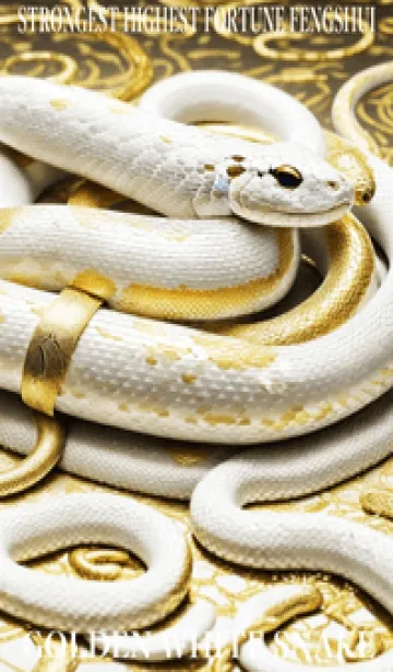[LINE着せ替え] 金運上昇 黄金と白蛇 幸運の10の画像1