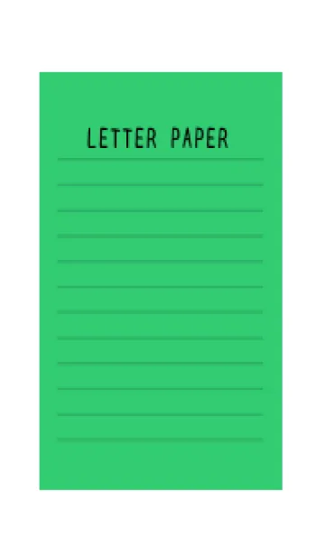 [LINE着せ替え] カラー便箋/グリーン/ホワイトの画像1