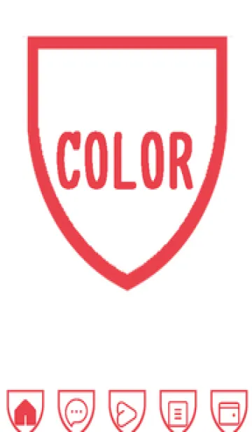 [LINE着せ替え] red color X33の画像1