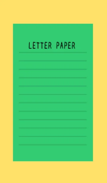 [LINE着せ替え] カラー便箋/グリーン/イエローの画像1