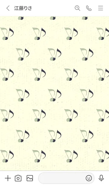 [LINE着せ替え] Clef dot 抹茶色の画像2