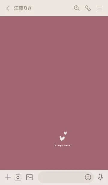 [LINE着せ替え] くすみピンク。手書きラフハート。の画像2