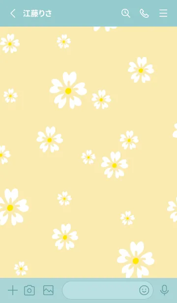 [LINE着せ替え] 5枚の白い花びら5の画像2